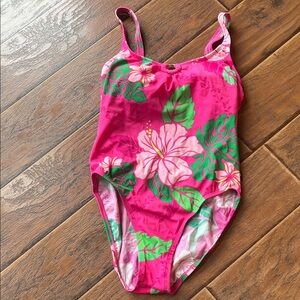 Tommy Hilfiger Pink Floral Swimsuit - Size 10